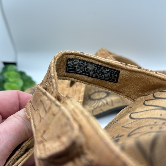 Vionic Lauren Cognac Brown Cork Slide Sandals Women's Size 7 - Picture 5 of 6